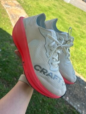 Craft Women's White and Coral Lightweight Running Sneakers